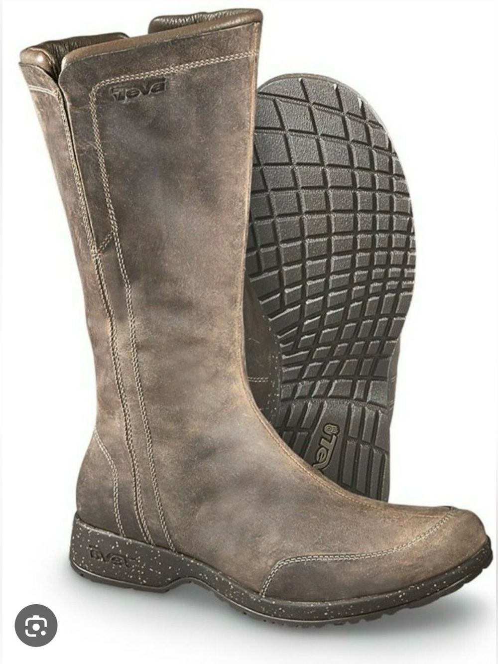 Teva Capistrano Tall Brown Leather Boots Waterproof Distressed Active Outdoors